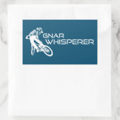 Gnar Whisperer Mountainbiken Rechthoekige Sticker (Tas)