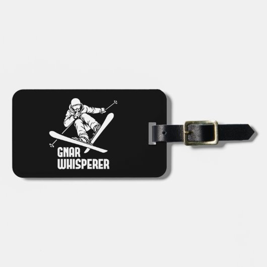 Gnar Whisperer Skiën Bagagelabel (Voorkant horizontaal)