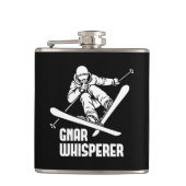 Gnar Whisperer Skiën Heupfles (Voorkant)