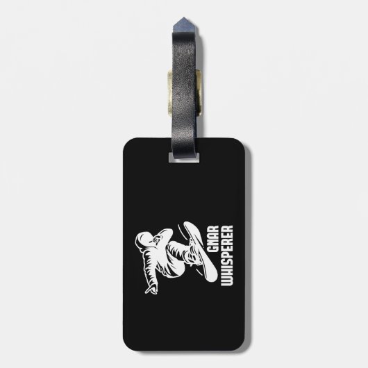 Gnar Whisperer Snowboarden Bagagelabel (Achterkant verticaal)