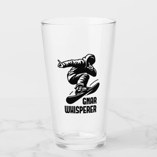 Gnar Whisperer Snowboarden Glas (Voorkant)