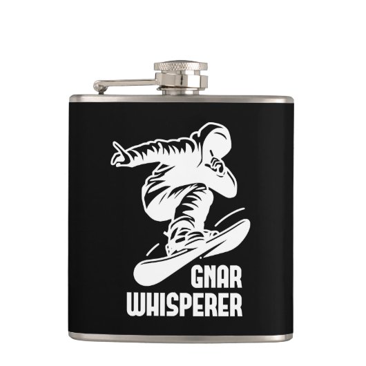 Gnar Whisperer Snowboarden Heupfles (Voorkant)