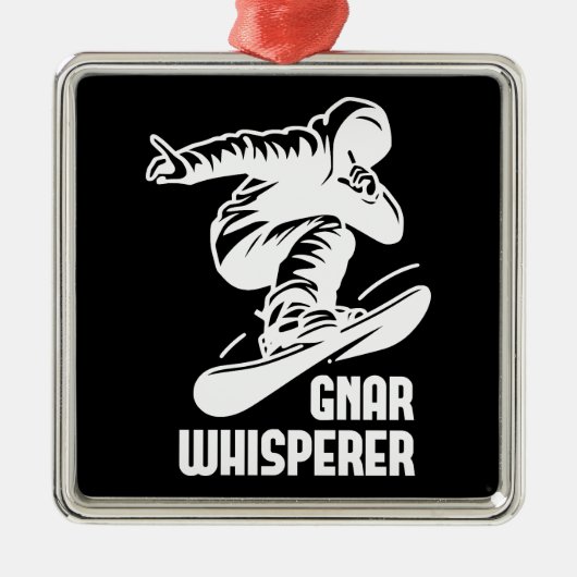 Gnar Whisperer Snowboarden Metalen Ornament (Voorkant)