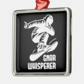 Gnar Whisperer Snowboarden Metalen Ornament (Links)