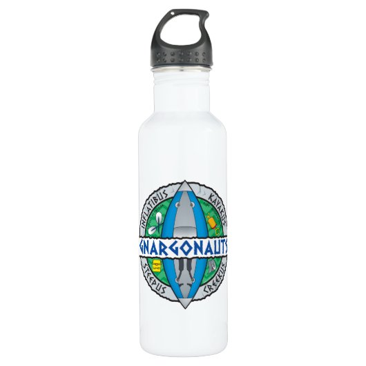 Gnargonauts Funny Inflatable Kayak Waterfles (Voorkant)
