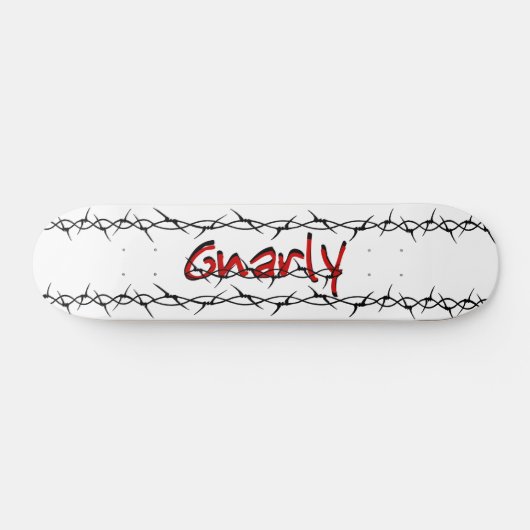 Gnarly barbwire skateboard (Horizontaal)