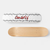 Gnarly barbwire skateboard (Horizontaal)