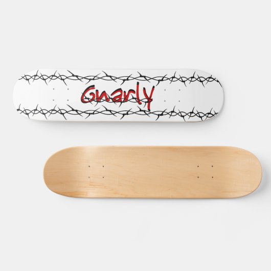 Gnarly barbwire skateboard (Horizontaal)