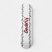 Gnarly barbwire skateboard (Voorkant)