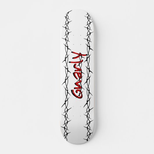 Gnarly barbwire skateboard (Voorkant)