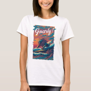 Gnarly. Lion Surfer, persoonlijk T-shirt