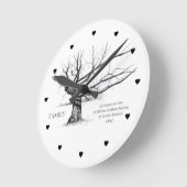 Gnarly Old Tree: Quote: FAMILY: Pencil Art Ronde Klok (Hoek)