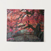 Gnarly Rode Japanse Esdoorn en Bamboe Omheining Wandkleed (Voorkant (horizontaal))