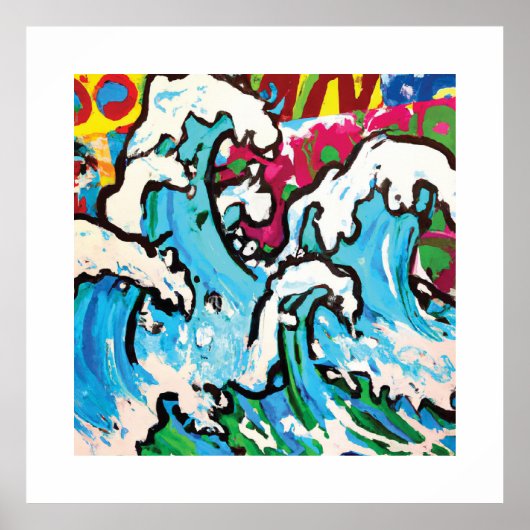 Gnarly Surven kunst aan de muur Poster (Voorkant)