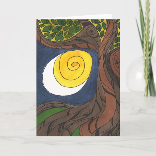 Gnarly Tree and Sun/Moon beroemd gemaakt door Note Kaart (Voorkant)