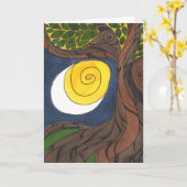 Gnarly Tree and Sun/Moon beroemd gemaakt door Note Kaart (Gele Bloem)