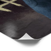 Gnarly Tree Halloween Scène Perfect Poster (Hoek)