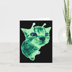 Gnarp Cat Gekke Alien Cat Meme Brainrot Meme Funny Kaart
