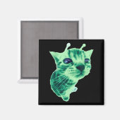 Gnarp Cat Gekke Alien Cat Meme Brainrot Meme Funny Magneet (Voorkant / Achterkant)