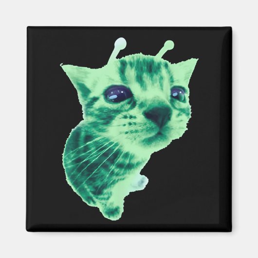 Gnarp Cat Gekke Alien Cat Meme Brainrot Meme Funny Magneet (Voorkant)