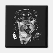 Gnarp Cat Silly Alien Cat Meme Brainrot Funny Meme Magneet (Voorkant)