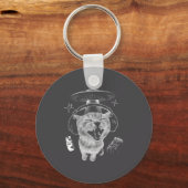 Gnarp Cat Silly Alien Cat Meme Brainrot Funny Meme Sleutelhanger (Voorkant)