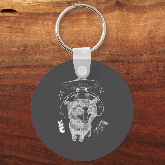 Gnarp Cat Silly Alien Cat Meme Brainrot Funny Meme Sleutelhanger (Voorkant)