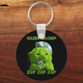 Gnarp Cat Silly Alien Cat Meme Brainrot Meme Funny Sleutelhanger (Voorkant)