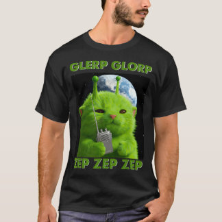 Gnarp Cat Silly Alien Cat Meme Brainrot Meme Funny T-shirt