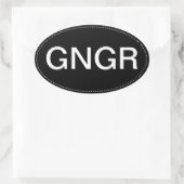 GNGR gember ovale Bumpersticker Ovale Sticker (Tas)