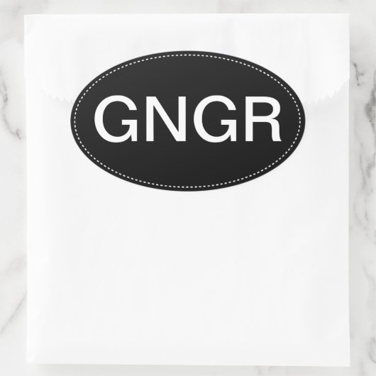 GNGR gember ovale Bumpersticker Ovale Sticker (Tas)