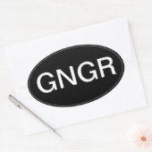 GNGR gember ovale Bumpersticker Sticker (Envelop)