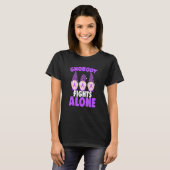 Gnobody Fights Alone Epilepsy Gnome Epilepsy Aware T-shirt (Voorkant volledig)