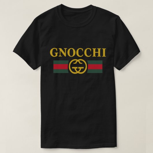 Gnocchi Grappig eten Designer Logo Trendy shirt (Design voorkant)