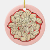 Gnocchi Italiaanse keuken Voedsel Aardappel Dumpli Keramisch Ornament (Achterkant)