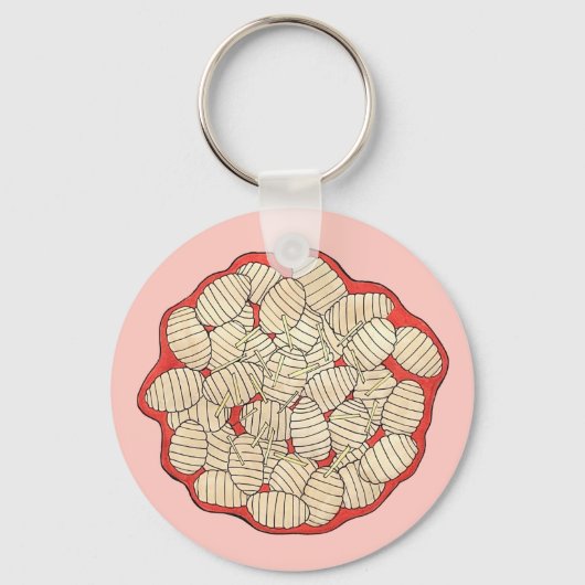 Gnocchi Italiaanse keuken Voedsel Aardappel Dumpli Sleutelhanger (Voorkant)