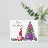 Gnoel the Scandi Gnome - Gnome voor Kerstmis Feestdagenkaart (Staand voorkant)