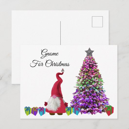 Gnoel the Scandi Gnome - Gnome voor Kerstmis Feestdagenkaart (Voorkant / Achterkant)