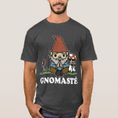 Gnomaste Meditating Gnome Funny Yoga T-shirt (Voorkant)