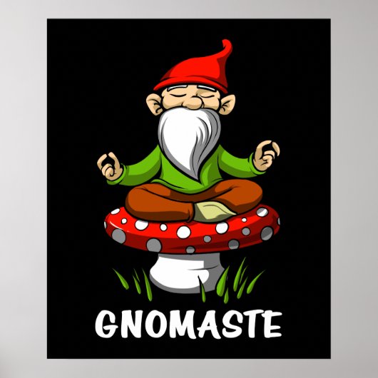 Gnomaste Zen Yoga Garden Gnome Meditation Poster (Voorkant)