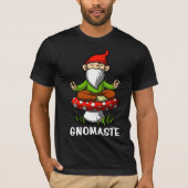 Gnomaste Zen Yoga Garden Gnome Meditation T-shirt (Voorkant)