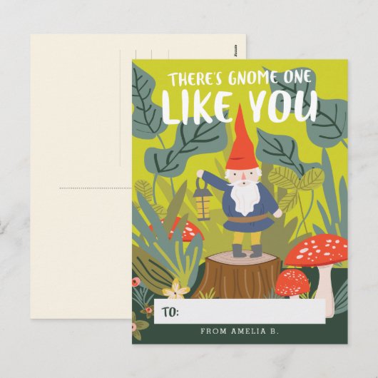 Gnome 1 zoals jij Valentijn Feestdagenkaart (Voorkant / Achterkant)