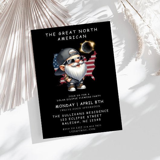 Gnome 2024 Totale Zonsverduistering Bekijken Parti Kaart