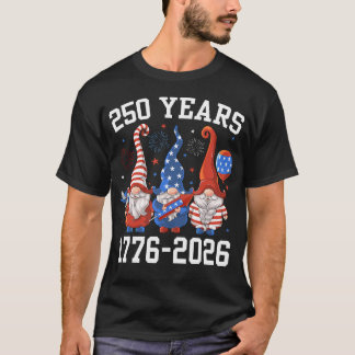 Gnome 250 Jaar 1776 2026 250ste Verjaardag 4de T-shirt
