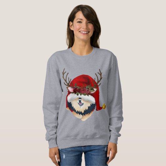 GNOME 4 DE FEESTDAGEN - Fins Lapphund Sweatshirt (Voorkant volledig)