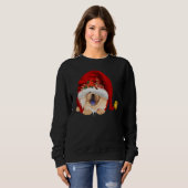 GNOME 4 DE KERSTDAGEN - Rode Chow sweatshirt (Voorkant volledig)