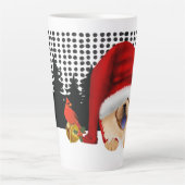 GNOME 4 DE KERSTDAGEN - RODE KAT - Latte mok (Voorkant)