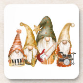 Gnome 4 Piece Band op een Bier Onderzetter (Voorkant)