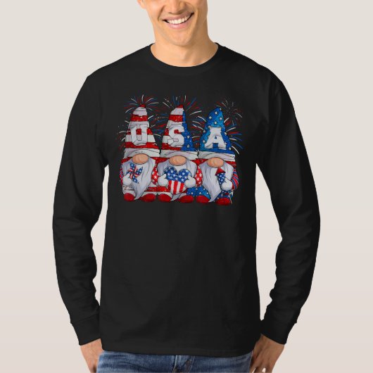 Gnome   4th Of July Gnomes Patriotic American Flag T-shirt (Voorkant)