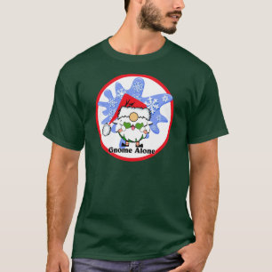 Gnome Alone Funny kerstfilm Parody Red Green T-shirt